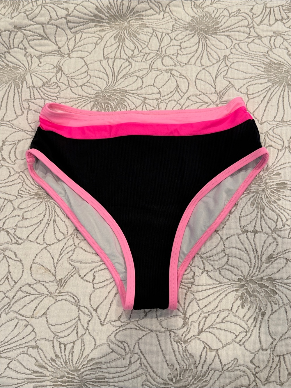 Popvil Black and Pink Bikini Bottom